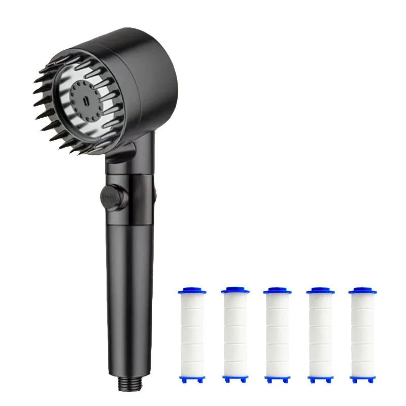 Duschkopf mit 3 Einstellungen – Druckerhöhend, Massagefunktion & Filter | ABS