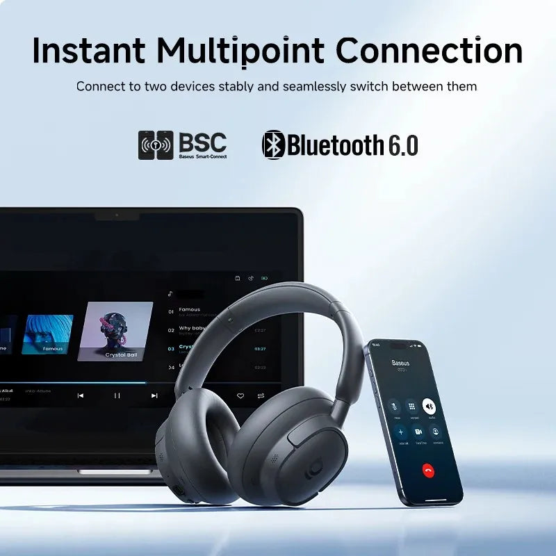 Baseus BH1 Kabellose Kopfhörer – ANC 95%, 80h Akku, Bluetooth 6.0