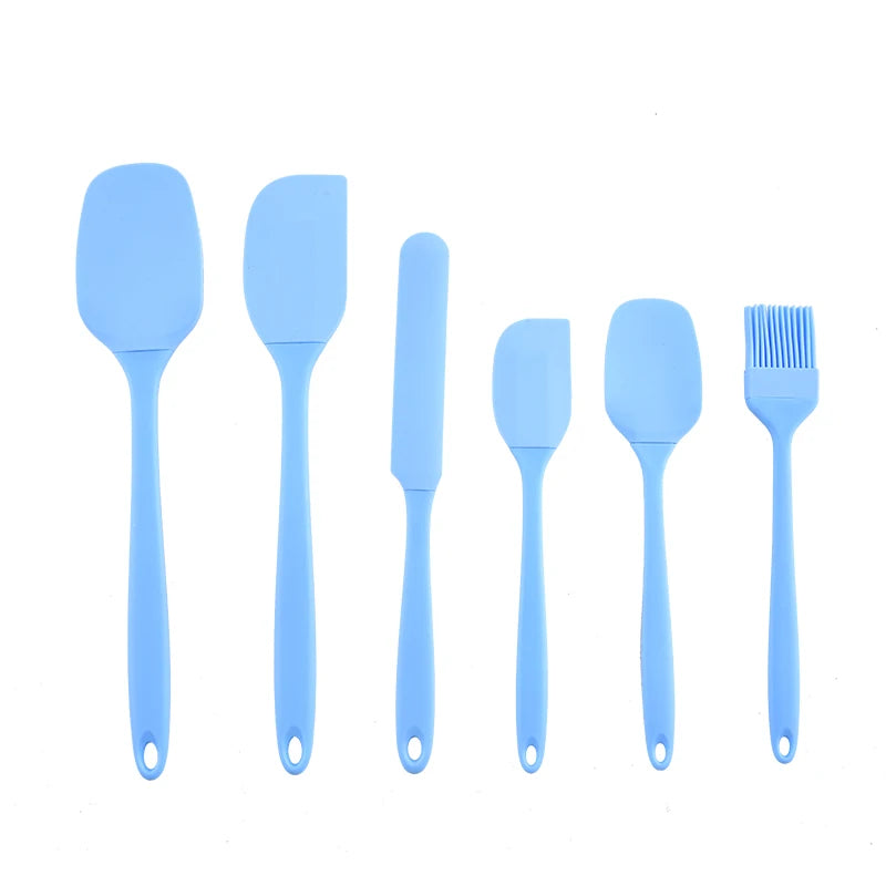 Silikon-Küchenutensilien Set 6-teilig – Spatel, Cremespatel & Ölpinsel
