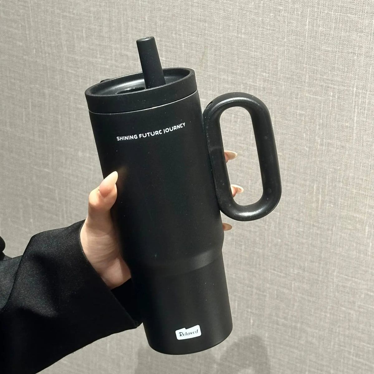 Edelstahl Thermobecher 720ml – Mit Strohhalm & Griff, Vakuumisoliert für Kaffee & Reisen