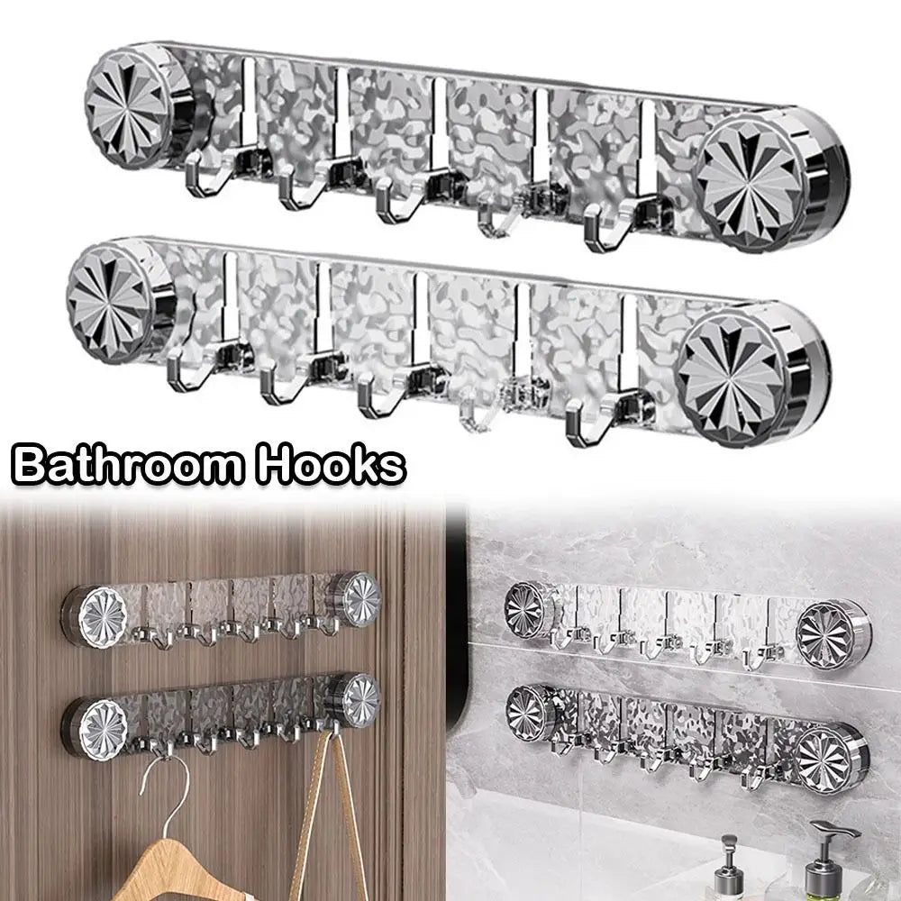 Drehbarer Saugnapf-Haken – Wandmontiert, Ohne Bohren | Bad, Küche & Schlafzimmer