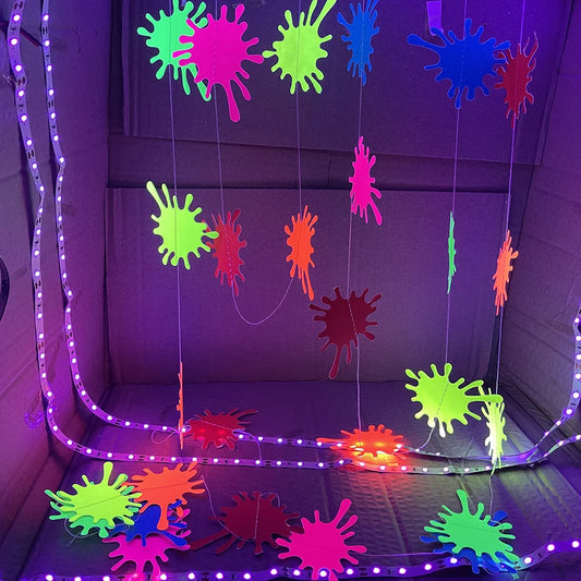 Neon Party Deko Set – Leuchtet im Dunkeln | Geburtstag, Hochzeit & 80er Disco