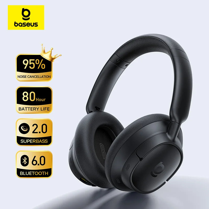 Baseus BH1 Kabellose Kopfhörer – ANC 95%, 80h Akku, Bluetooth 6.0