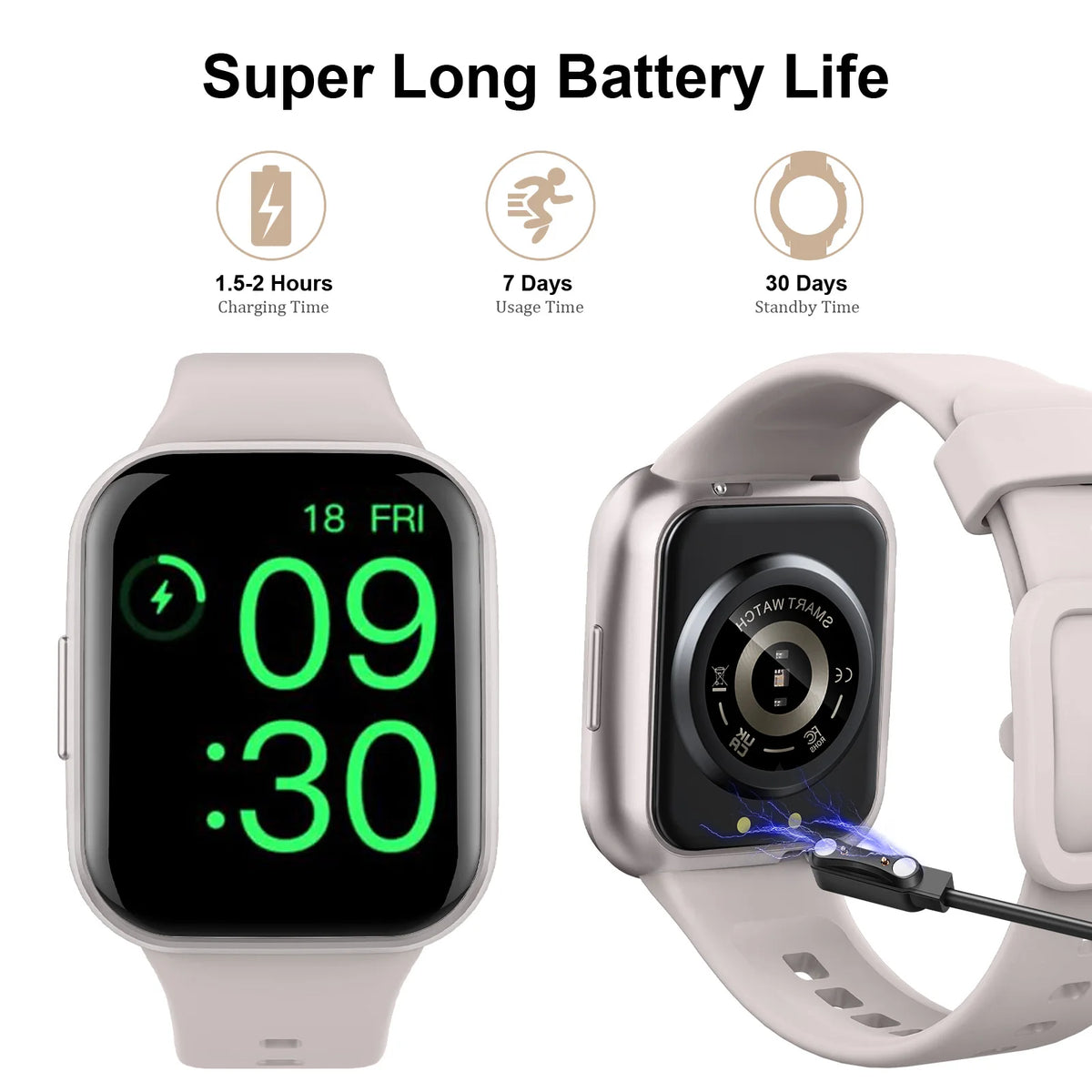 Smartwatch Fitness Tracker für Damen & Herren – 1,69" Touch Display, Schrittzähler & Schlafmonitor