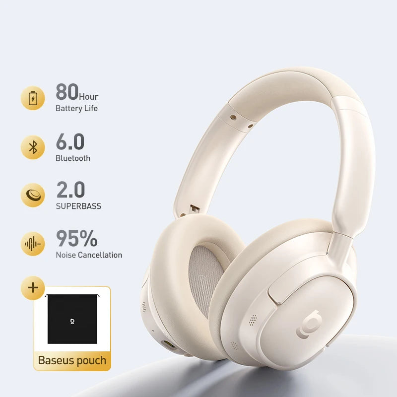 Baseus BH1 Kabellose Kopfhörer – ANC 95%, 80h Akku, Bluetooth 6.0