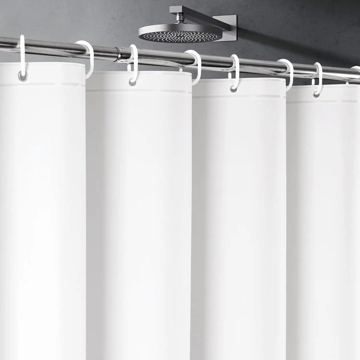 PEVA Duschvorhang Premium – Wasserdicht, Blickdicht, Seidiges Gefühl | 8 Farben & 5 Größen