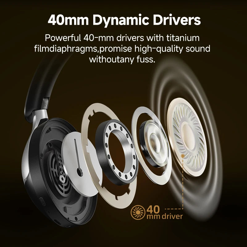 QCY H3 Pro ANC Kopfhörer – 50dB Geräuschunterdrückung, LDAC, Bluetooth 5.4 | 55h Akku