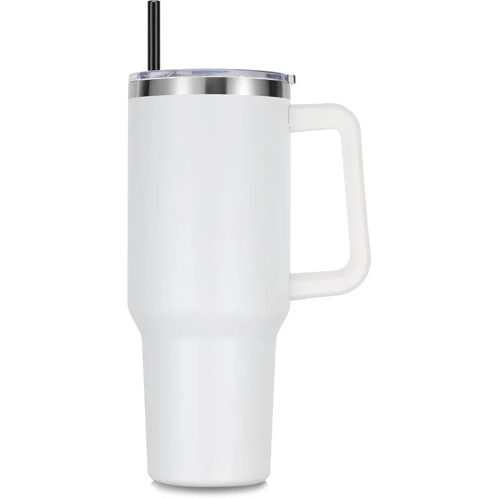 Stainless Steel Water Bottle 1200ml – Vacuum Insulated, Leakproof with Straw Lid