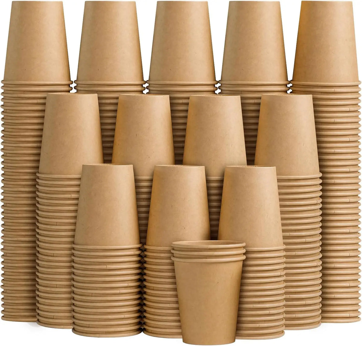 Einweg Kraftpapierbecher 8oz – Ungebleicht, Lebensmittelecht, für Kaffee & Kaltgetränke | 120 oder 240 Stück
