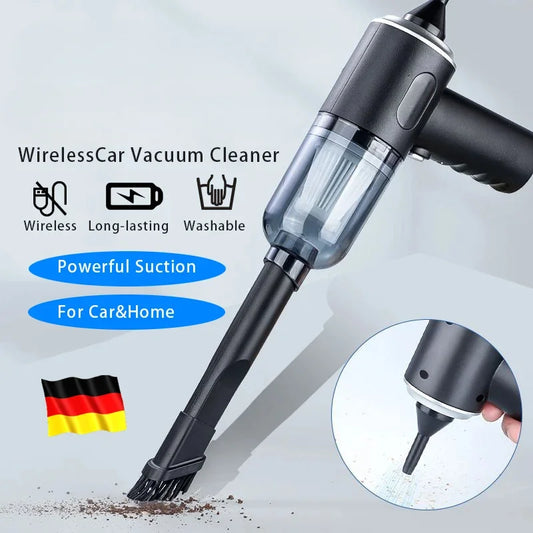 Kabelloser Auto-Staubsauger 9000Pa – 120W, 25 Min Akku, Nass & Trocken, USB-C | Mini