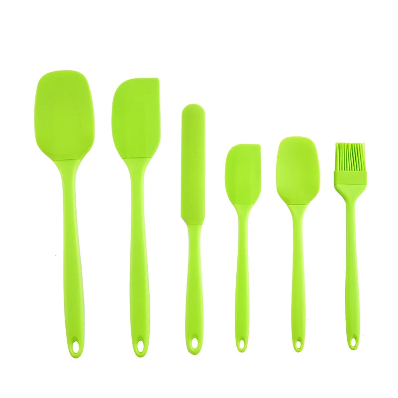 Silikon-Küchenutensilien Set 6-teilig – Spatel, Cremespatel & Ölpinsel