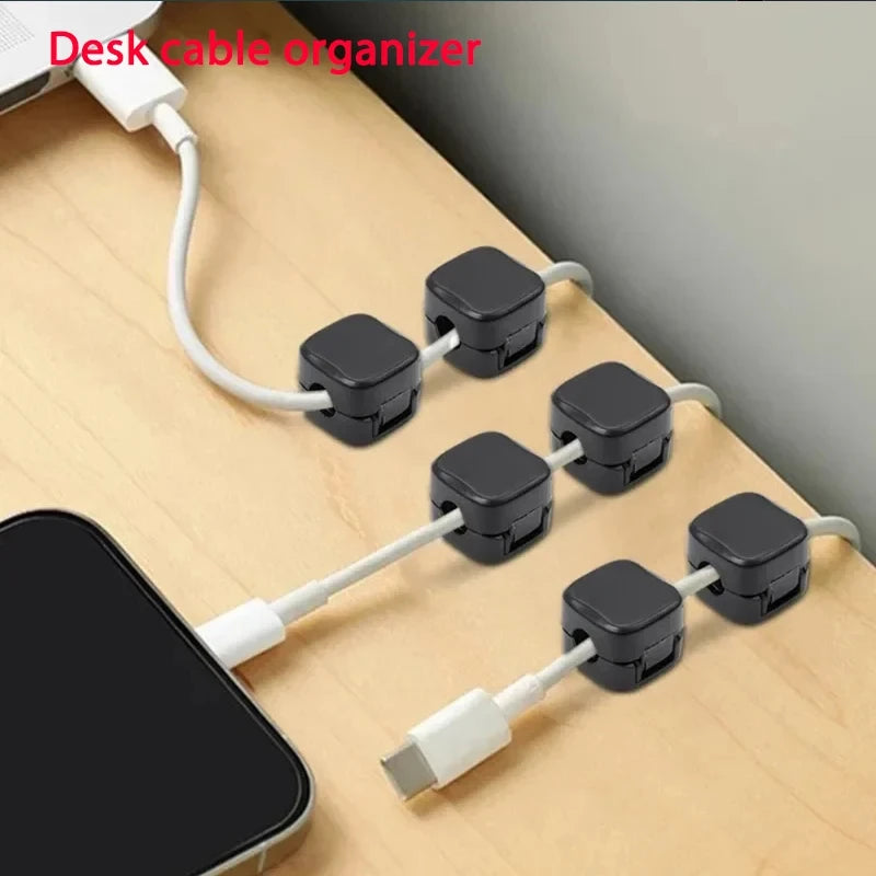 Magnetischer Kabelclip Selbstklebend – Kabel-Organizer für Schreibtisch & Heimbüro | 1/6/12er Set