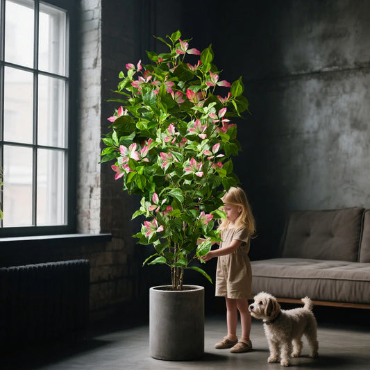 Blühender Kunstbaum 82–144cm – Magnolien-Stil, 3 Farben, für Innen & Außen | Hochzeit & Deko